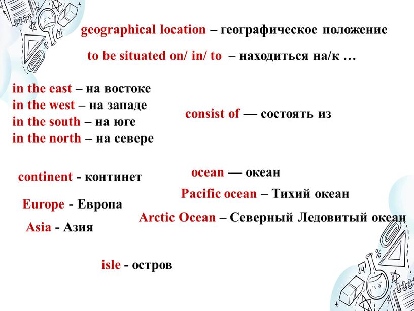Pacific ocean – Тихий океан Arctic