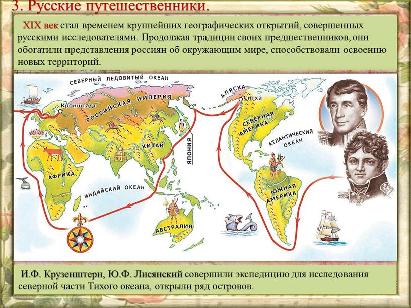 Русские путешественники. XIX век стал временем крупнейших географических открытий, совершенных русскими исследователями