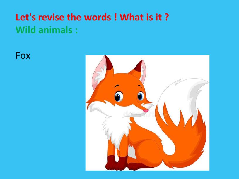 Let's revise the words ! What is it ?