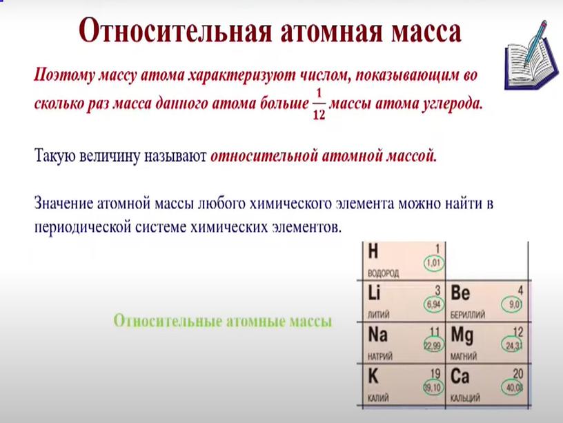 Презентация на тему : "Масса и размер атомов и молекул". 8 класс