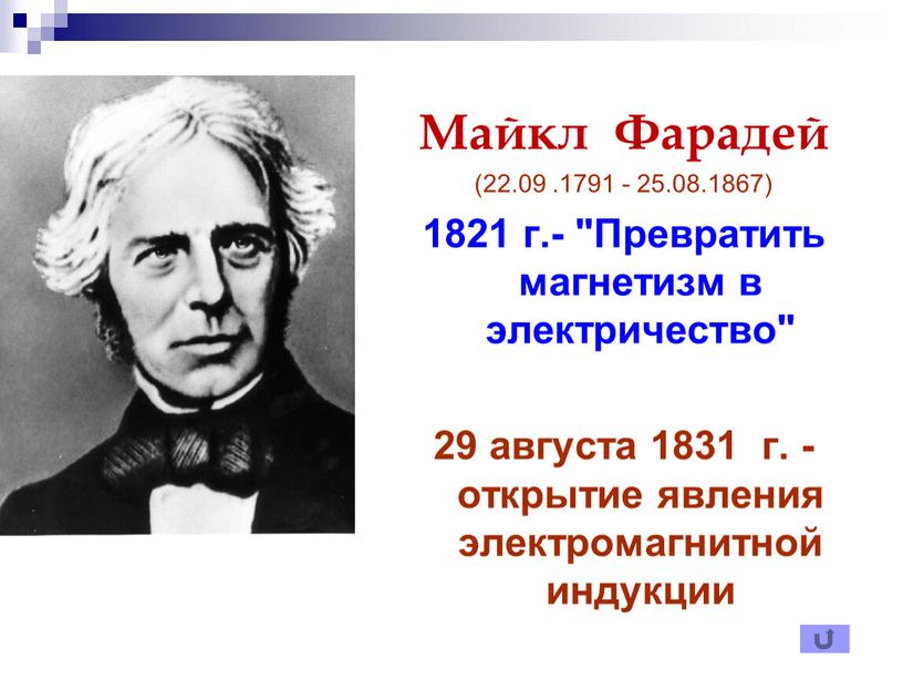 Майкл Фарадей (22.09 .1791 - 25