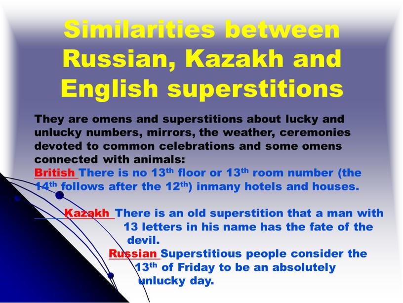 Similarities between Russian, Kazakh and