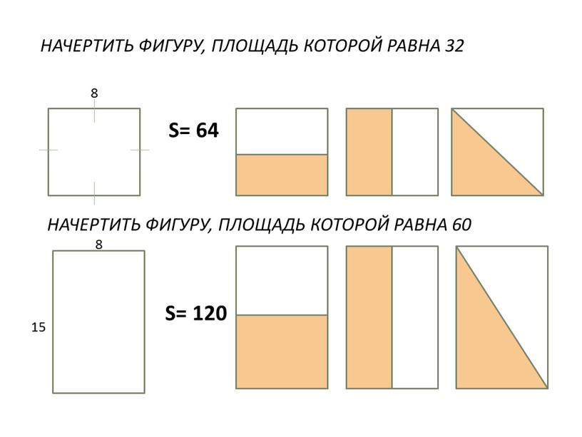 НАЧЕРТИТЬ ФИГУРУ, ПЛОЩАДЬ КОТОРОЙ