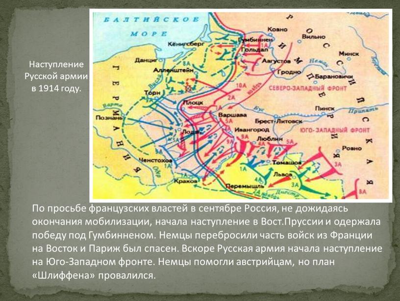 Наступление Русской армии в 1914 году