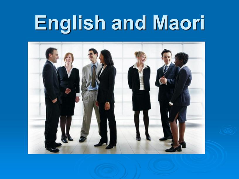 English and Maori