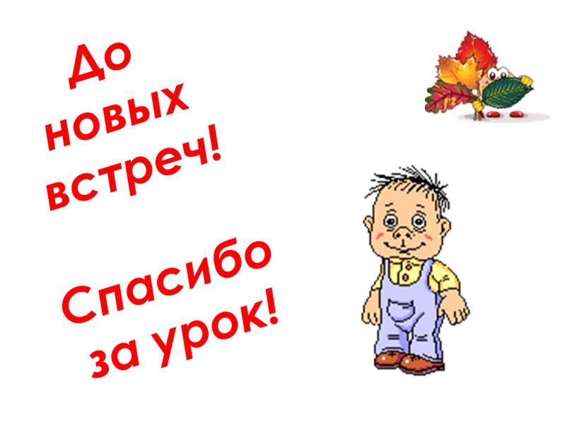 До новых встреч! Спасибо за урок!