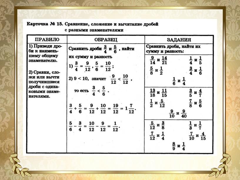 Карточки для коррекции знаний