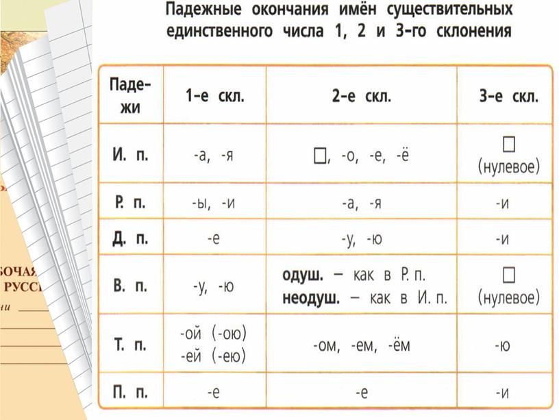 Презентация "Правописание безударных падежных окончаний имен существительных"