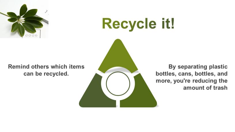 Remind others which items can be recycled