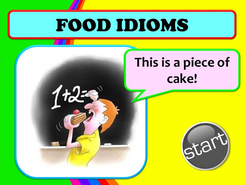FOOD IDIOMS This is a piece of cake!