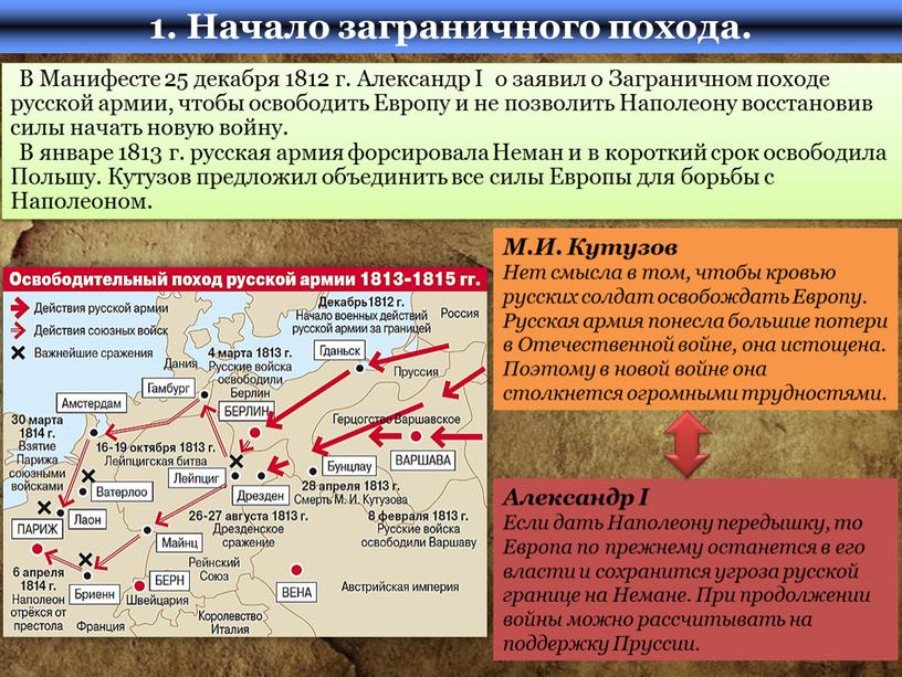 В Манифесте 25 декабря 1812 г.