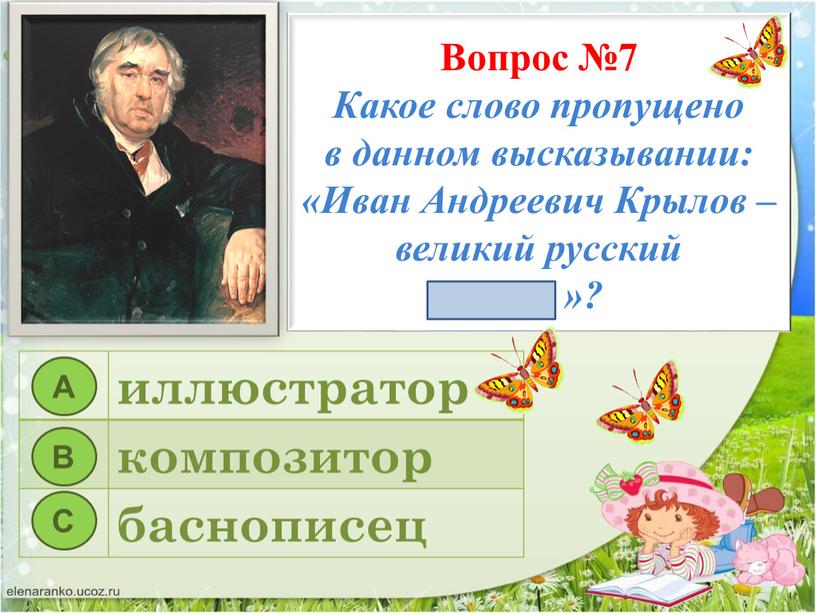 Вопрос №7 Какое слово пропущено в данном высказывании: «Иван