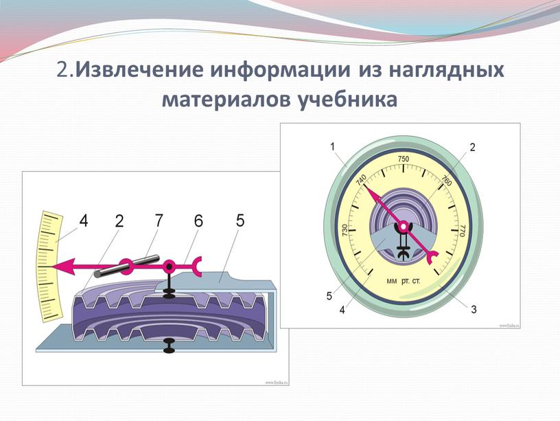 Извлечение информации из наглядных материалов учебника