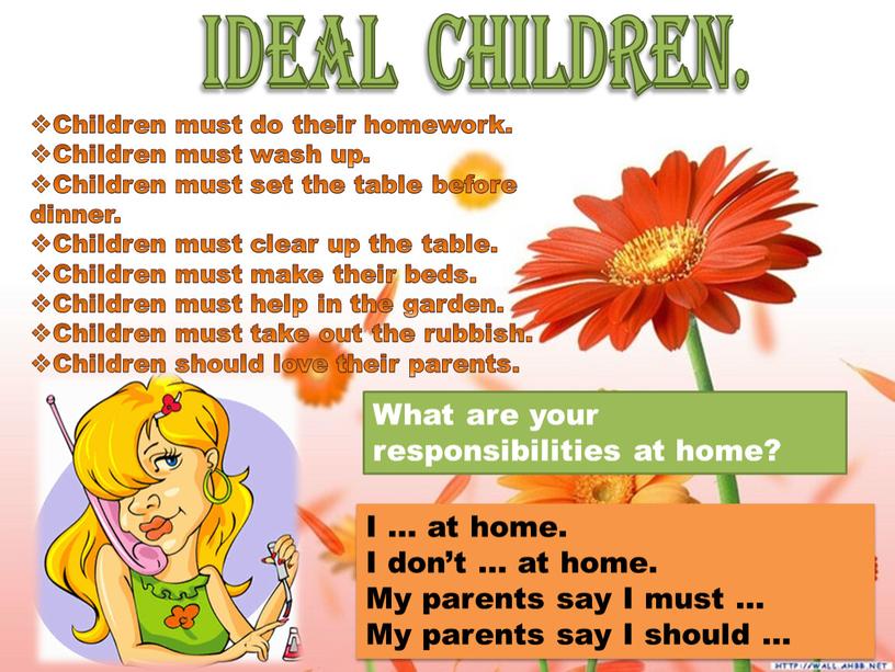 IDEAL CHILDREN. Children must do their homework