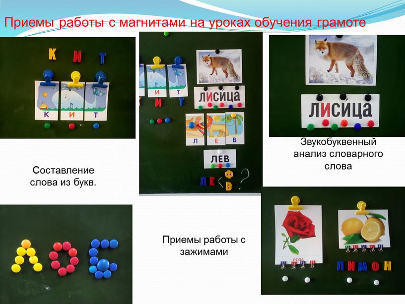 Приемы работы с магнитами на уроках обучения грамоте