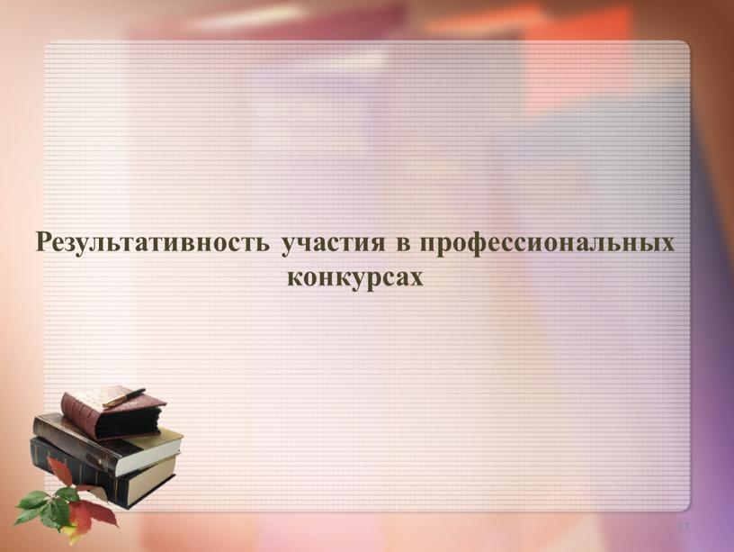 Результативность участия в профессиональных конкурсах