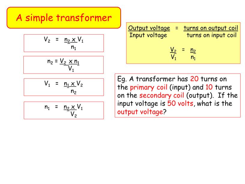 A simple transformer V2 = n2 x