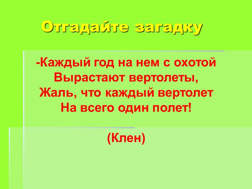 Отгадайте загадку -Каждый год на нем с охотой