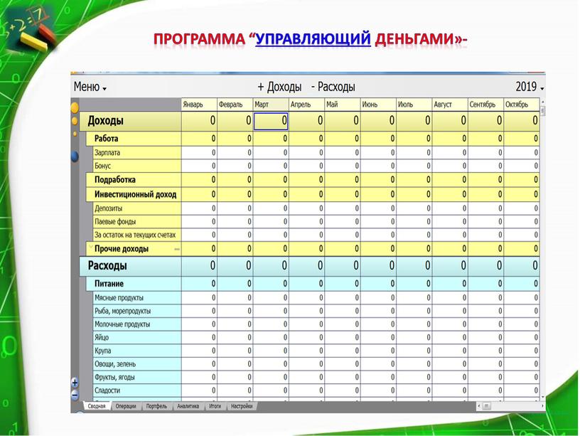 Программа “Управляющий деньгами»-