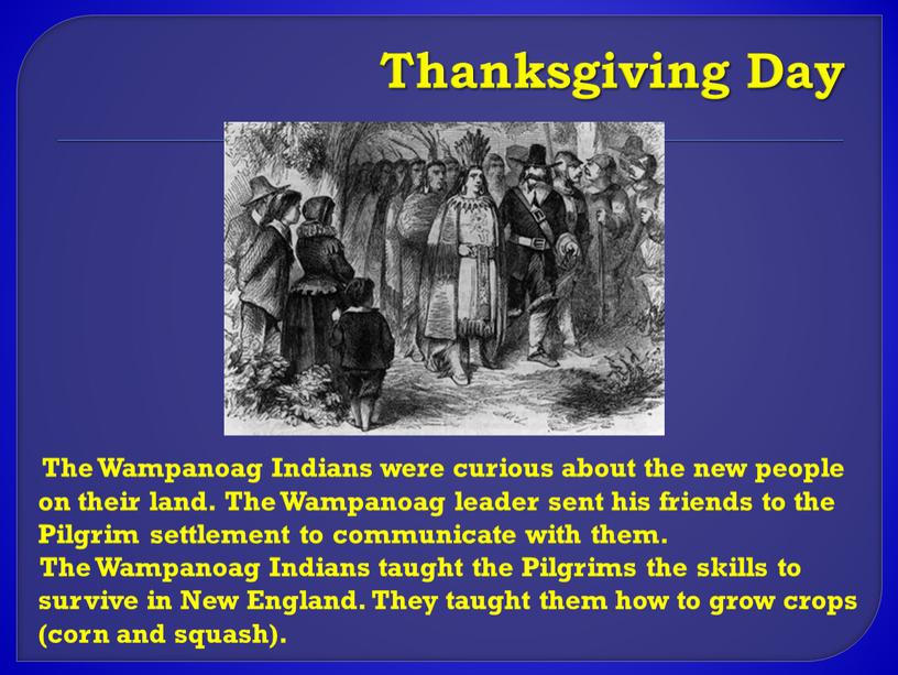 Thanksgiving Day The Wampanoag