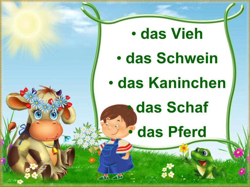 Vieh das Schwein das Kaninchen das