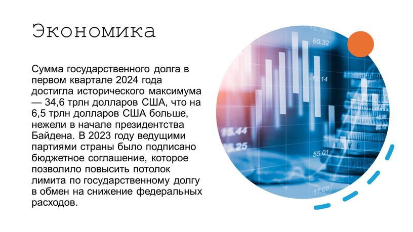 Экономика Сумма государственного долга в первом квартале 2024 года достигла исторического максимума — 34,6 трлн долларов