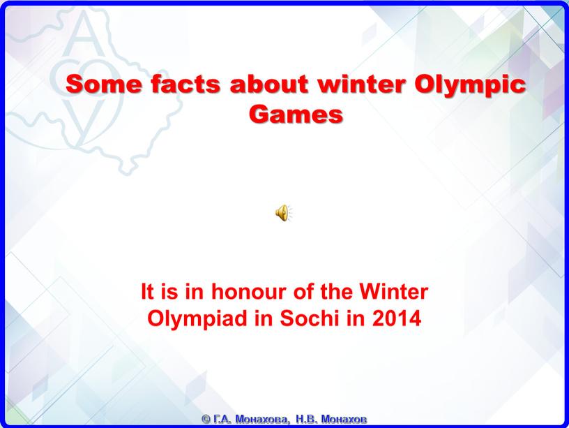 Some facts about winter Olympic