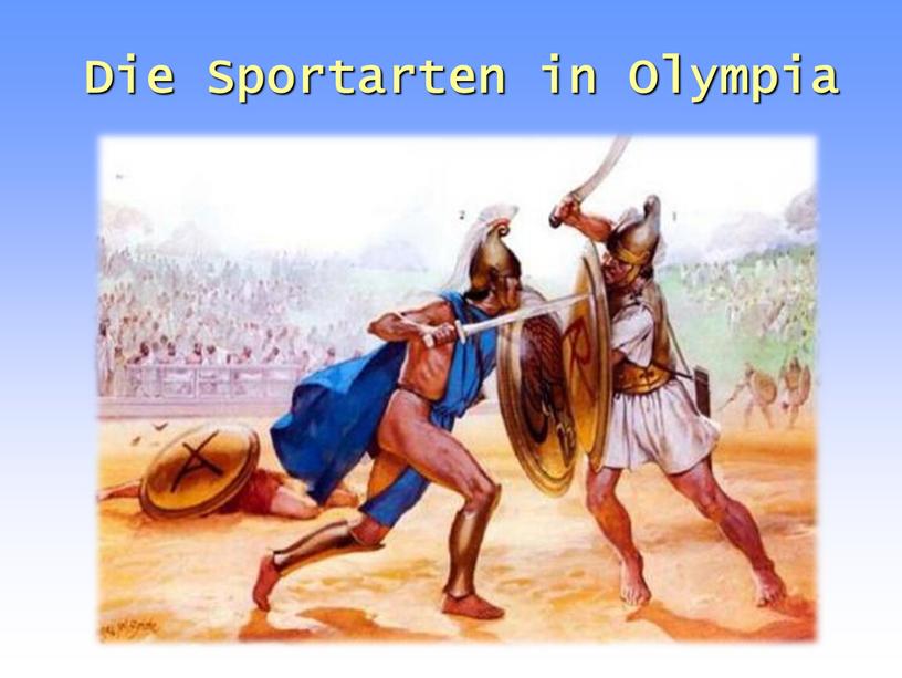 Die Sportarten in Olympia