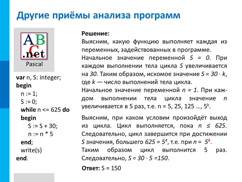 Другие приёмы анализа программ