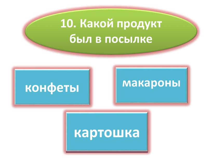 Какой продукт был в посылке ВЕРНО макароны