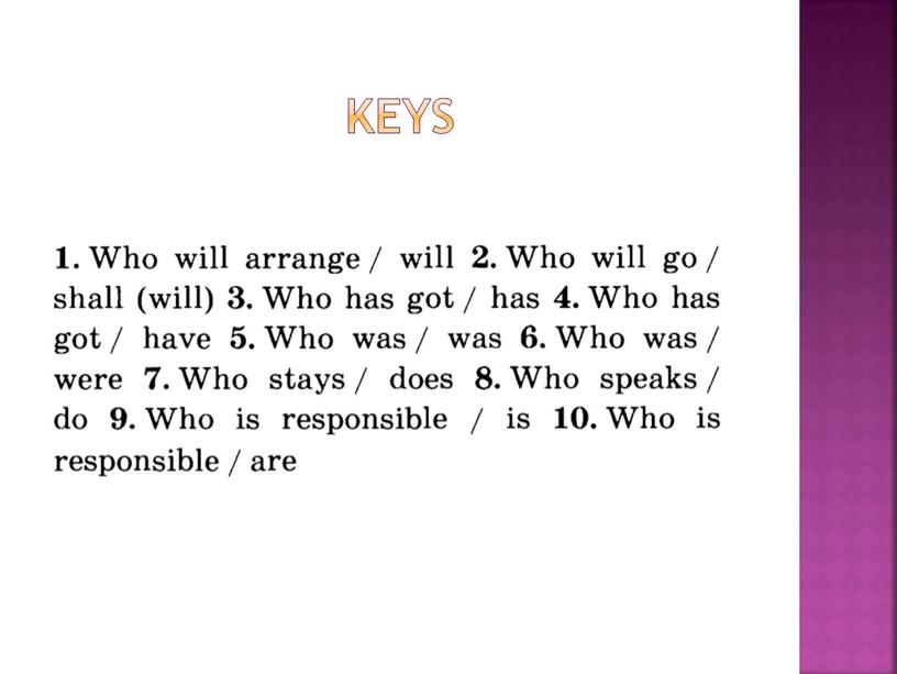 keys