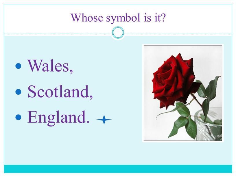 Whose symbol is it? Wales, Scotland,