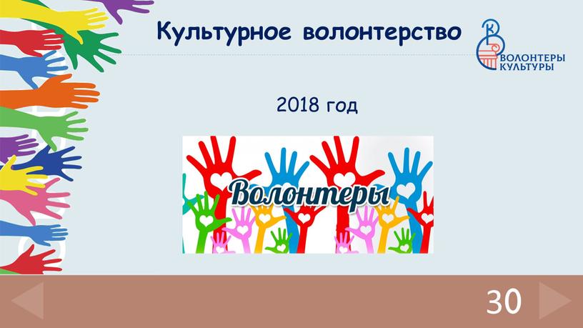 2018 год 30 Культурное волонтерство