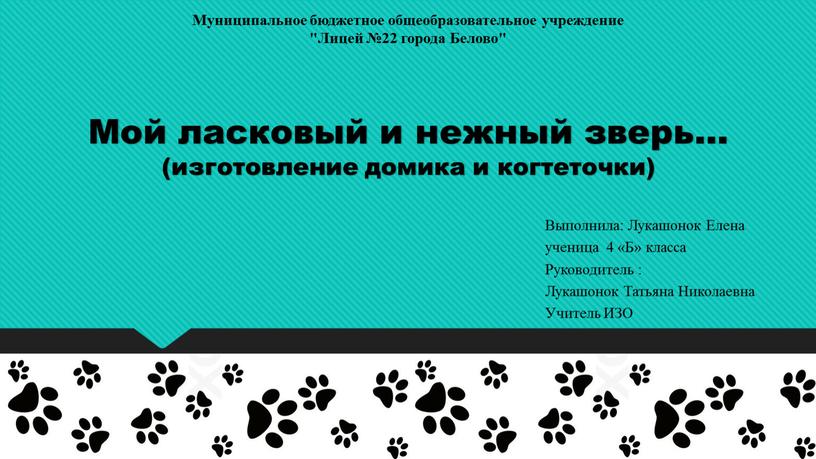 Муниципальное бюджетное общеобразовательное учреждение "Лицей №22 города