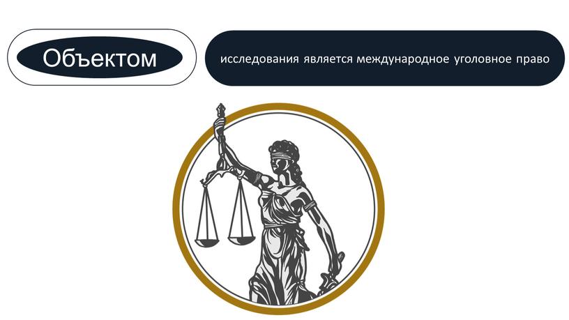 исследования является международное уголовное право Объектом