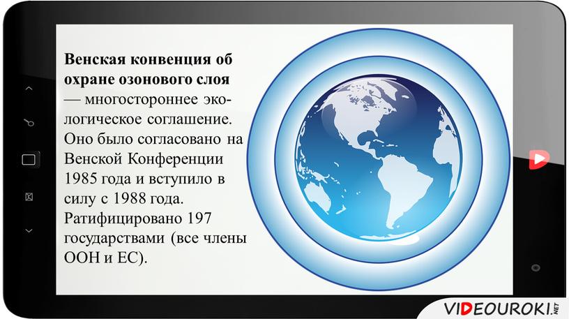 Венская конвенция об охране озонового слоя — многостороннее эко-логическое соглашение