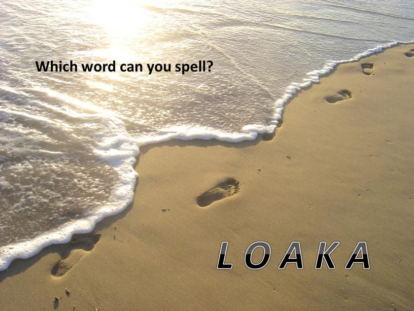 Which word can you spell? L O A