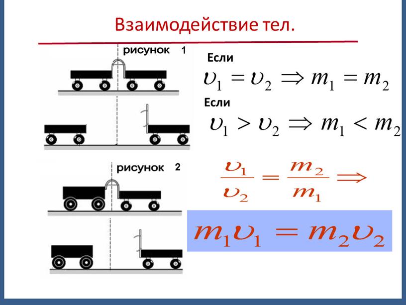 Если Если Взаимодействие тел