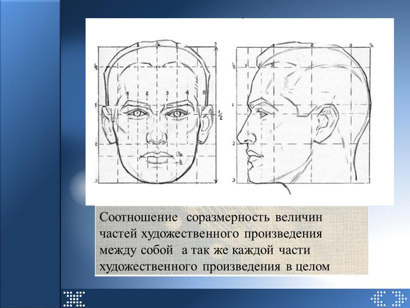 Соотношение соразмерность величин частей художественного произведения между собой а так же каждой части художественного произведения в целом