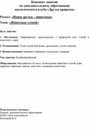 Конспект занятия по дополнительному образованию на тему "Животные степей"