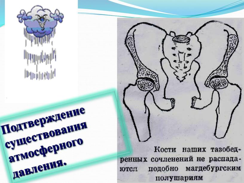 Подтверждение существования атмосферного давления