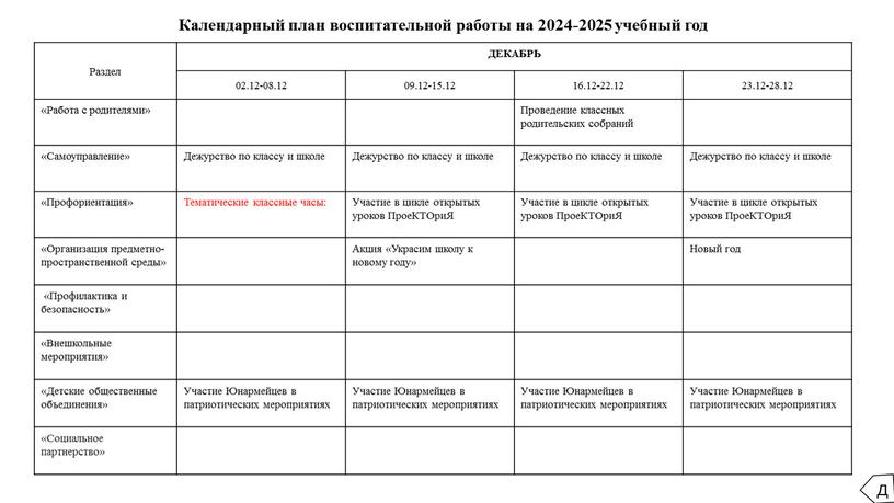 Раздел ДЕКАБРЬ 02.12-08.12 09.12-15