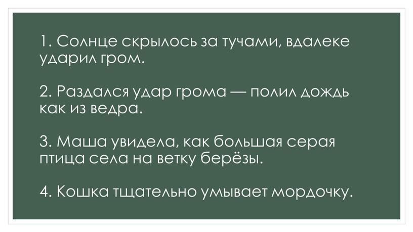 Солнце скрылось за тучами, вдалеке ударил гром