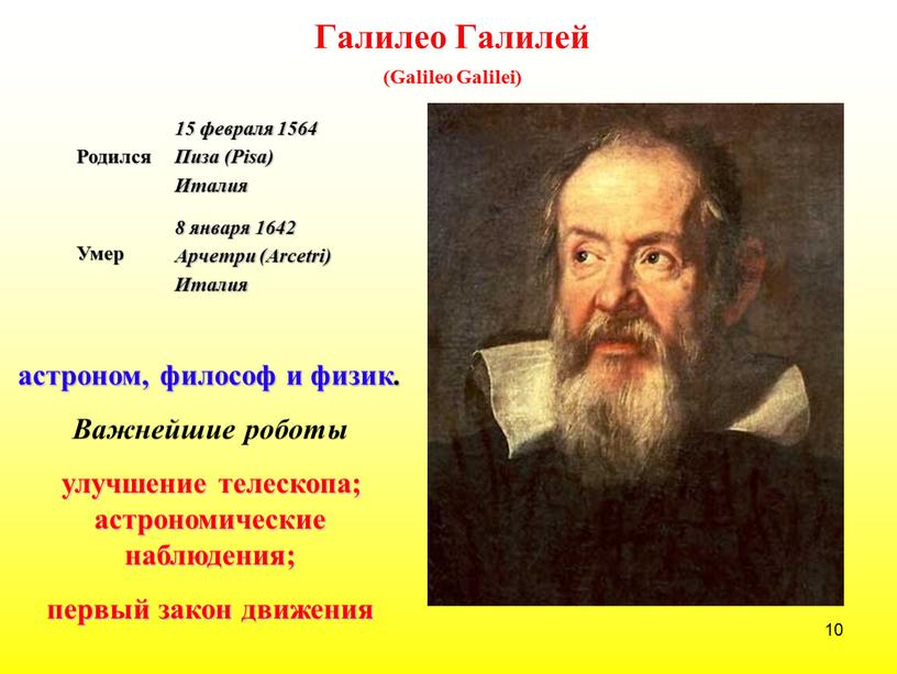 Галилео Галилей (Galileo Galilei)