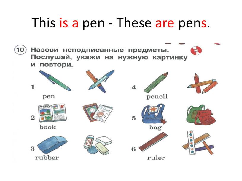 This is a pen - These are pens
