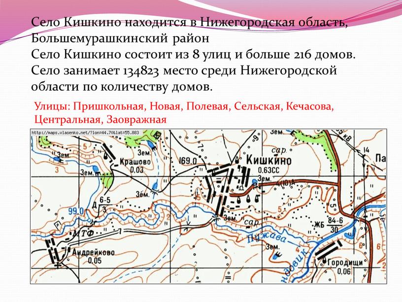 Село Кишкино находится в Нижегородская область,
