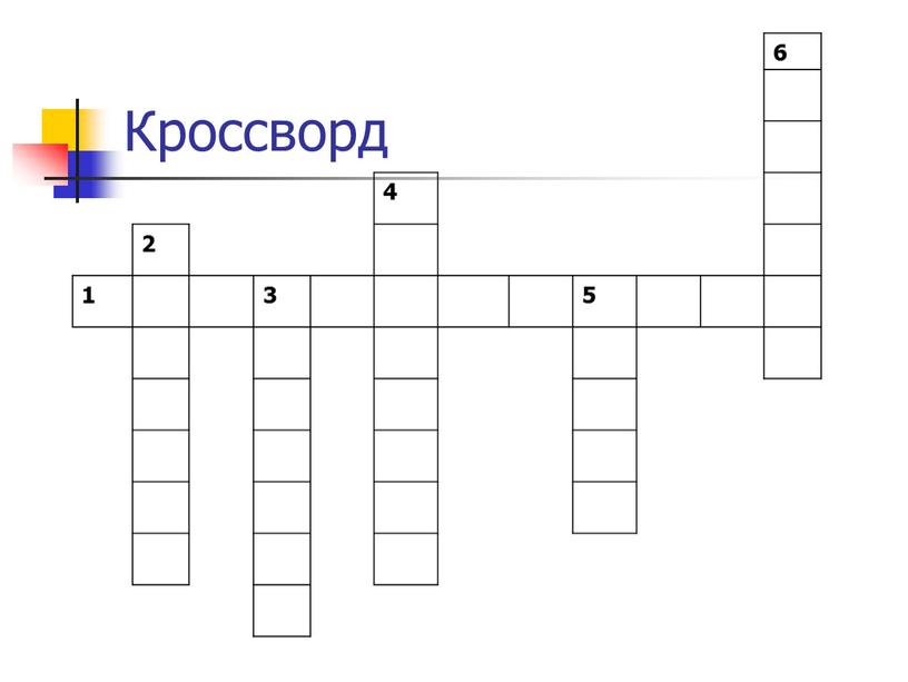 Кроссворд 6 4 2 1 3 5