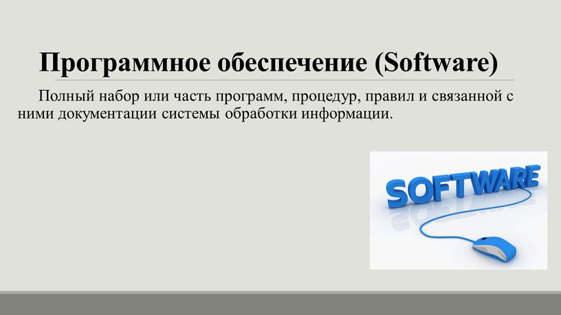 Программное обеспечение (Software)