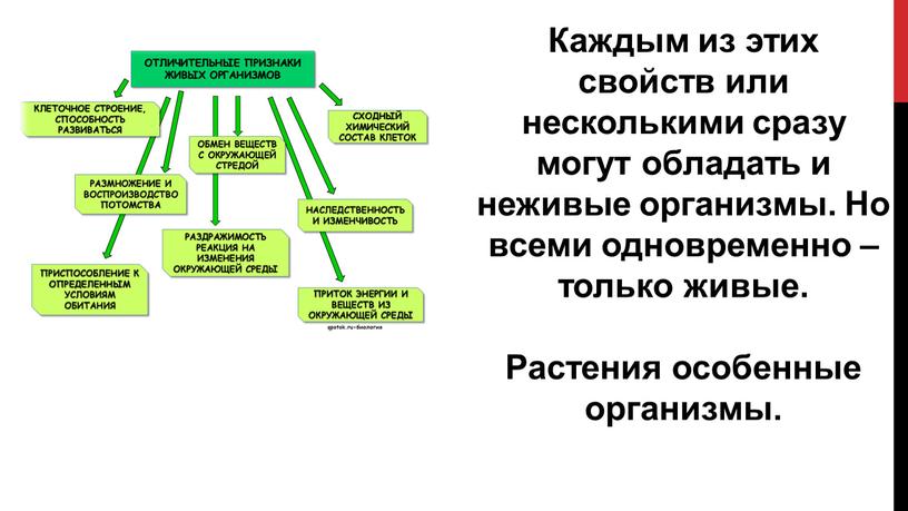 Каждым из этих свойств или несколькими сразу могут обладать и неживые организмы