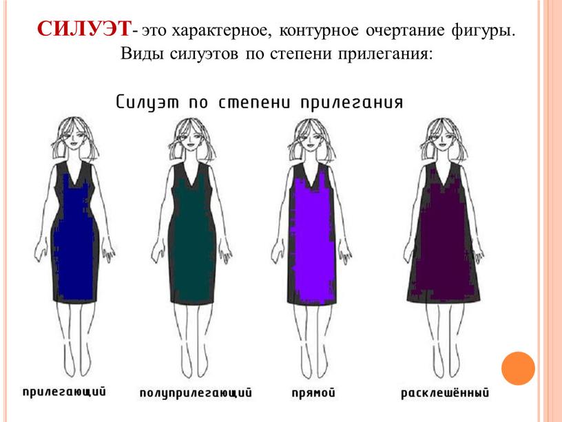 СИЛУЭТ - это характерное, контурное очертание фигуры